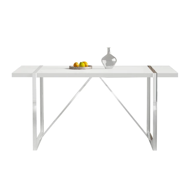 Alt view image 2 of 5 - Only Table Leg and Frame Excluding Table Top Parts, Silver, Metal