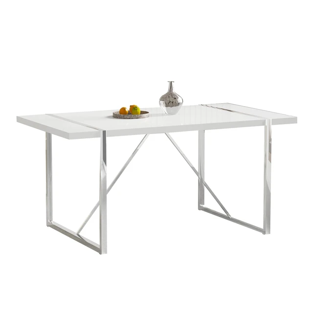 Alt view image 3 of 5 - Only Table Leg and Frame Excluding Table Top Parts, Silver, Metal
