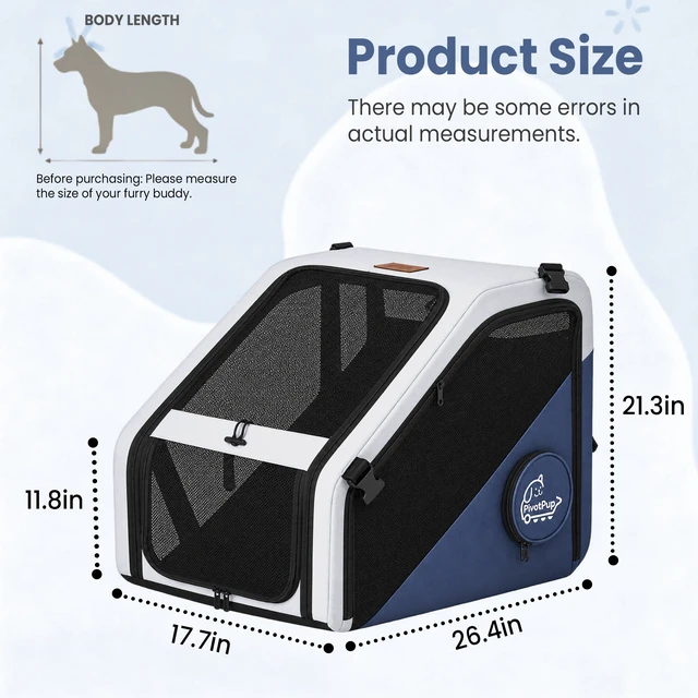 Alt view image 2 of 7 - Foldable, Portable Pet Carrier with Calming Viewing Window Securely Fastens the Car Back Seat Suitable for Indoor
