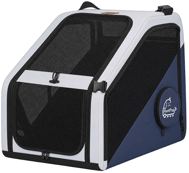Main image of Foldable, Portable Pet Carrier with Calming Viewing Window Securely Fastens the Car Back Seat Suitable for Indoor