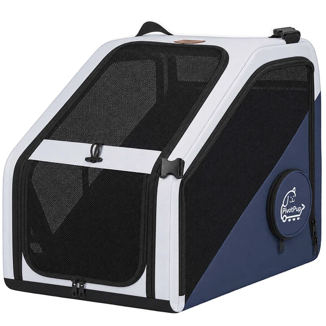 Alt view image 7 of 7 - Foldable, Portable Pet Carrier with Calming Viewing Window Securely Fastens the Car Back Seat Suitable for Indoor