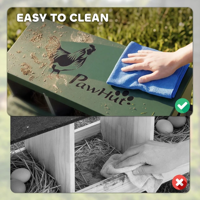 Alt view image 3 of 7 - Paw Hut Chicken Nesting Boxes, 8 Compartment Metal Nesting Boxes for Chickens Two Tier Egg Laying with Vented Holes