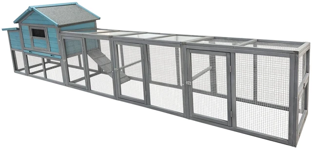 Main image of 141large Wooden Chicken Coop, 21.2ft² Outdoor Hen with Nesting Box Wire Fence Waterproof and Anti Panel Poultry Cage