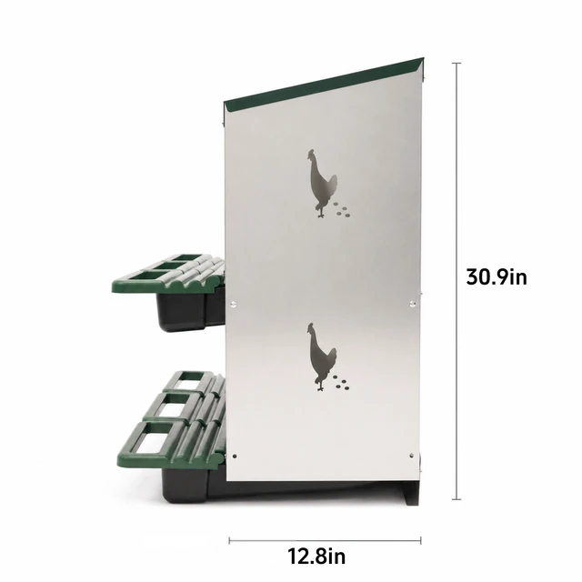Alt view image 3 of 7 - 6 Compartment Chicken Nesting Box, Stand with Soft Padded Mat 0.8 mm Top Cover and 0.6 mm Galvanized Sheet Metal