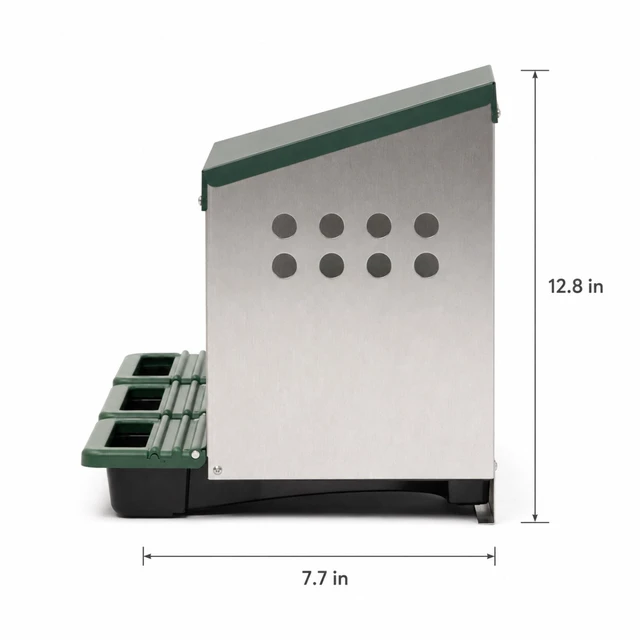 Alt view image 6 of 7 - 3 Compartment Chicken Nesting Box, Stand with Soft Padded Mats 0.8 mm Top Cover and 0.6 mm Galvanized Steel Poultry