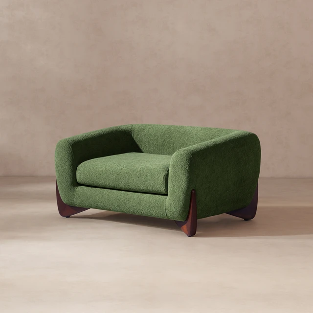 Alt view image 3 of 7 - 36.5 Inch Sherpa Dog Sofa Bed, Medium Moss Fleeced Teddy, Moss Green, Teddy, Pet Beds Furniture
