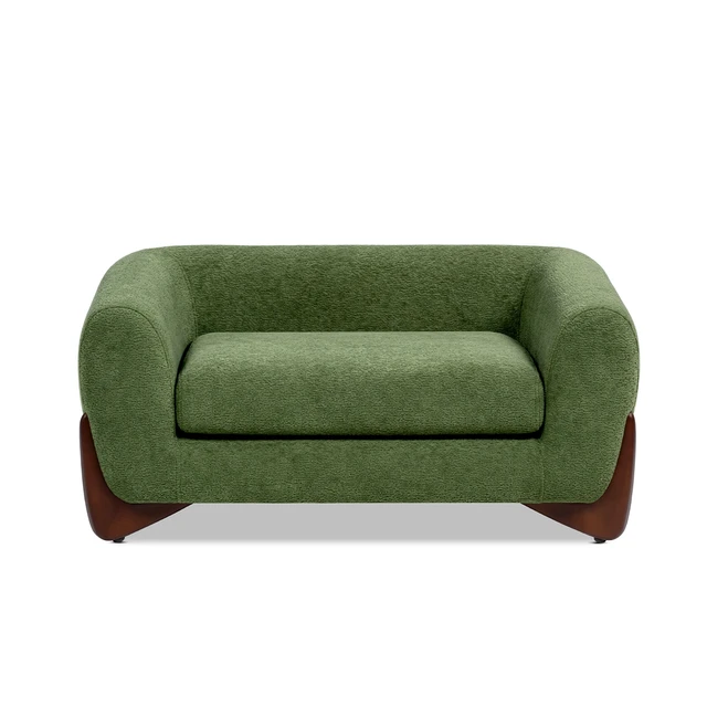 Alt view image 4 of 7 - 36.5 Inch Sherpa Dog Sofa Bed, Medium Moss Fleeced Teddy, Moss Green, Teddy, Pet Beds Furniture