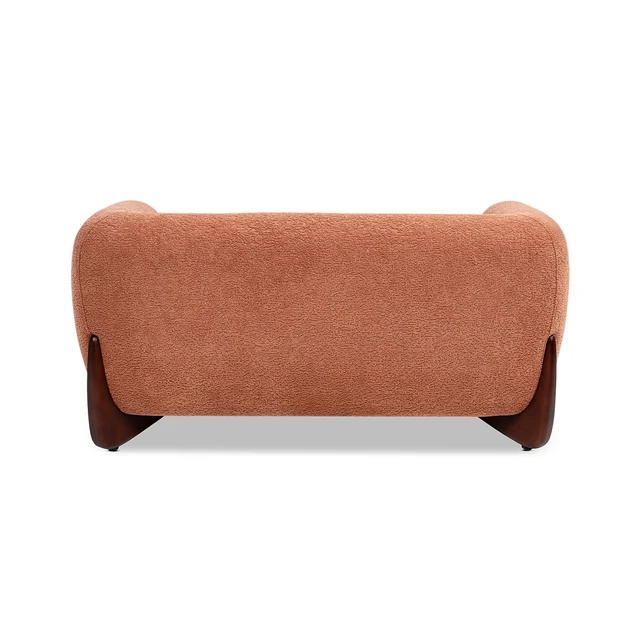 Alt view image 5 of 7 - 36.5 Inch Sherpa Dog Sofa Bed, Medium Spice Fleeced Teddy, Orange, Teddy, Pet Beds Furniture