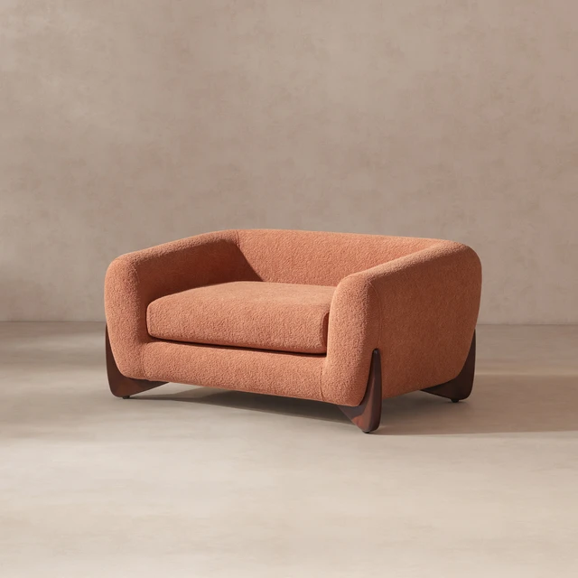 Alt view image 3 of 7 - 36.5 Inch Sherpa Dog Sofa Bed, Medium Spice Fleeced Teddy, Orange, Teddy, Pet Beds Furniture