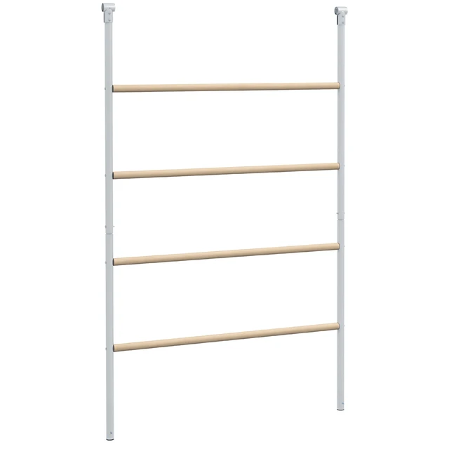 Main image of Paw Hut Chicken Perch for Coop, Wooden and Galvanized Steel Jungle Gym Roosting Bar Ladder for Poultry Inchx, Natural