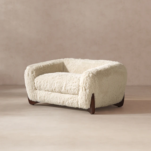 Alt view image 3 of 7 - 36.5 Inch Sherpa Dog Sofa Bed, Medium Faux Fur, Cream Beige, Faux Fur, Pet Beds Furniture