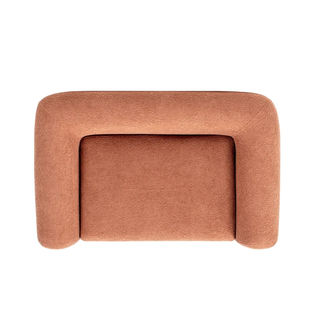 Alt view image 6 of 7 - 36.5 Inch Sherpa Dog Sofa Bed, Medium Spice Fleeced Teddy, Orange, Teddy, Pet Beds Furniture
