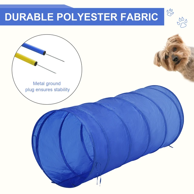 Alt view image 6 of 6 - Competitive Dog Agility Training Kit Obstacle Course Equipment, Blue, Polyester, Pet Beds Furniture