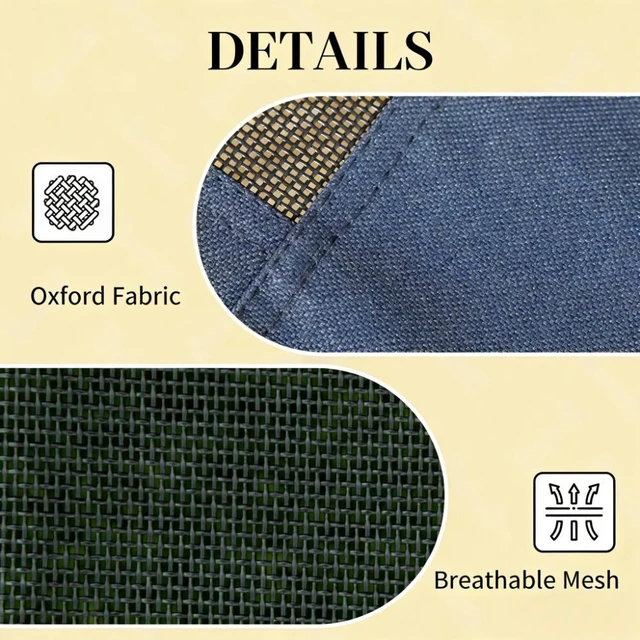 Alt view image 6 of 7 - Pet Bed, Elevated Portable Dog Cot, Black Dark Blue, Mesh, Metal and Oxford Fabric, Pet Beds Furniture