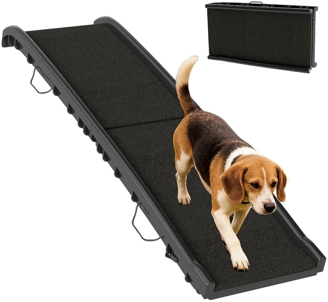 Main image of Paw Hut Folding Dog Ramp for Car, Truck SUV 61 Inches Portable Pet Ramp with Frosted Surface Non Slip with Raised Side