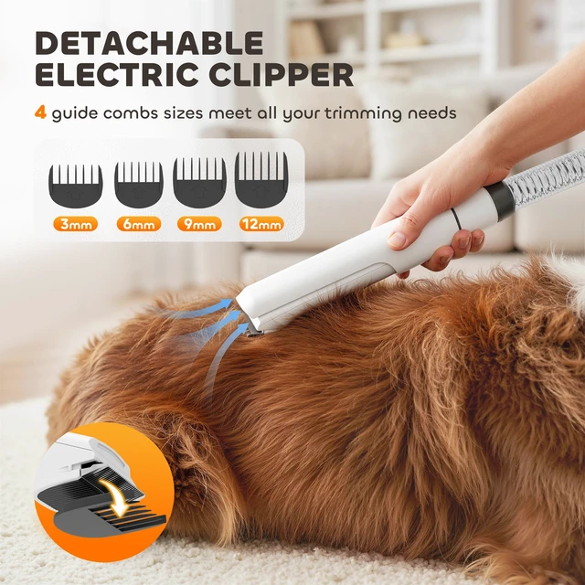 Alt view image 3 of 7 - Paw Hut Dog Grooming Vacuum and Dryer, 5 in Pet Grooming Kit with Electric Clipper 50d Low Noise 12kpa Dog Vacuum