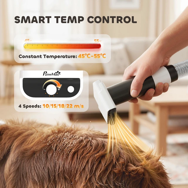 Alt view image 5 of 7 - Paw Hut Dog Grooming Vacuum and Dryer, 5 in Pet Grooming Kit with Electric Clipper 50d Low Noise 12kpa Dog Vacuum