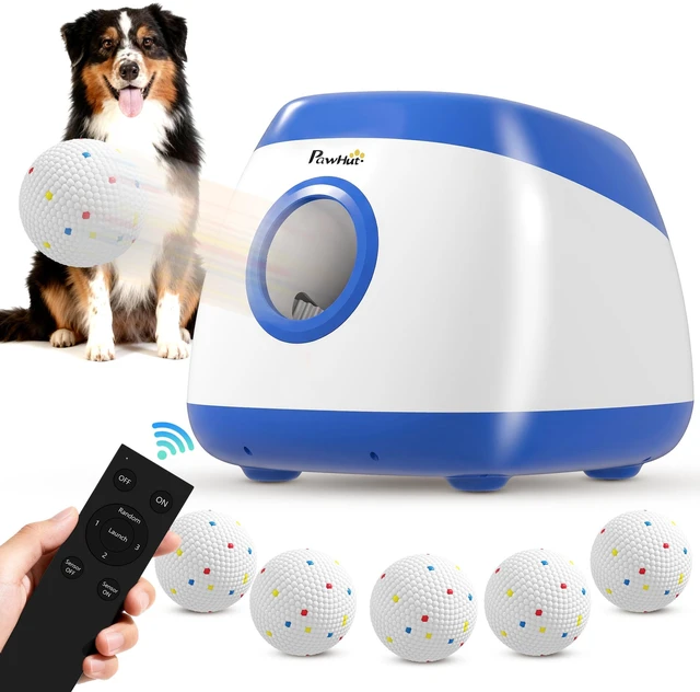 Main image of Paw Hut Automatic Dog Ball Launcher, Rechargeable Dog Ball Thrower with Remote Control Adjustable Distance 40 ft 60 ft