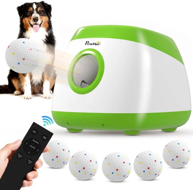 Main image of Paw Hut Automatic Dog Ball Launcher, Rechargeable Dog Ball Thrower with Remote Control Adjustable Distance 40 ft 60 ft