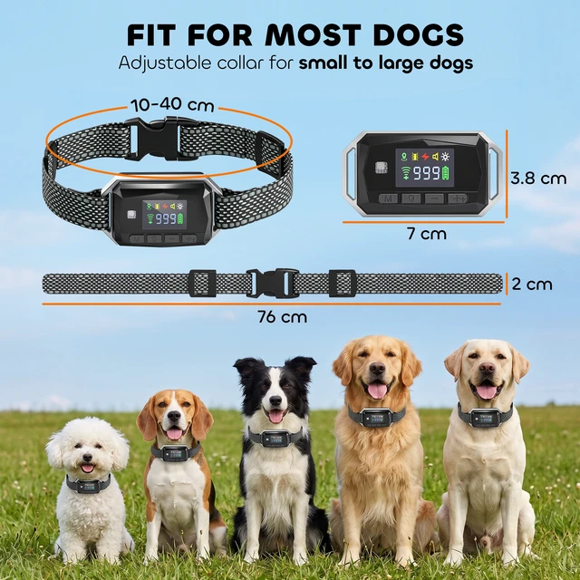 Alt view image 7 of 7 - Paw Hut Dog Shock Collar, 3278 ft Dog Training Collar with Remote Control for Small Medium Large Breeds Rechargeable