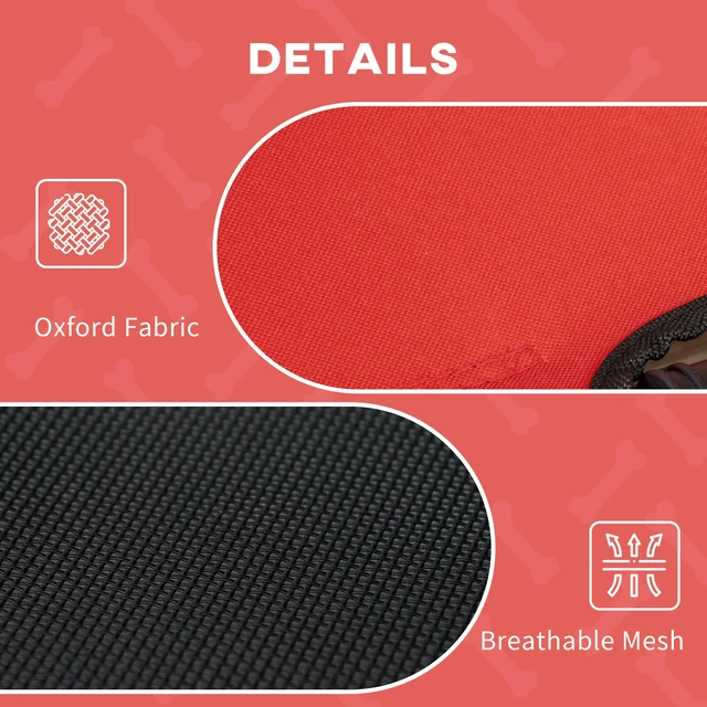 Alt view image 5 of 7 - Paw Hut Elevated Dog Bed with Removable Canopy, Outdoor Dog Cot with Protection Shade 48 Inch Large Pet Bed