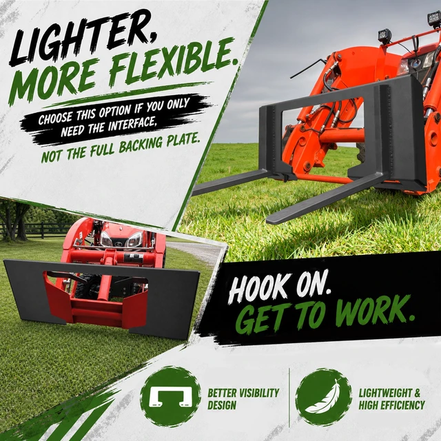Alt view image 5 of 7 - Inchx 3.6 Inch Open Frame Quick Attach Plate, Heavy Duty Loader Adapter with Universal Skid Steer Mount Corrosion
