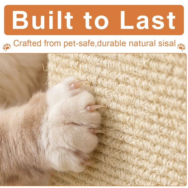 Alt view image 6 of 7 - Cat Scratcher Side Table for Couch, Sofa Protector End Table Reversible Left Right Assembly Hidden Storage 360° Locking
