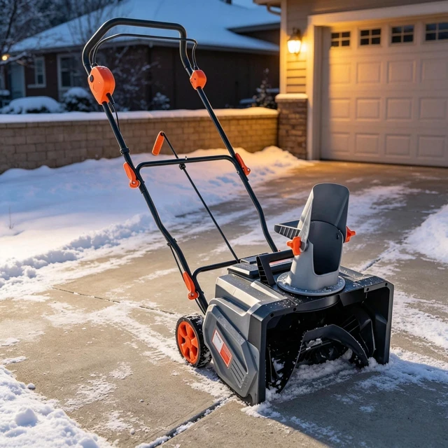 Main image of Brushless Cordless Snow Blower1400 Motor, Auger 12 Inch Clearing Depth Pack 4.0ah Batteries Fast Charger Included