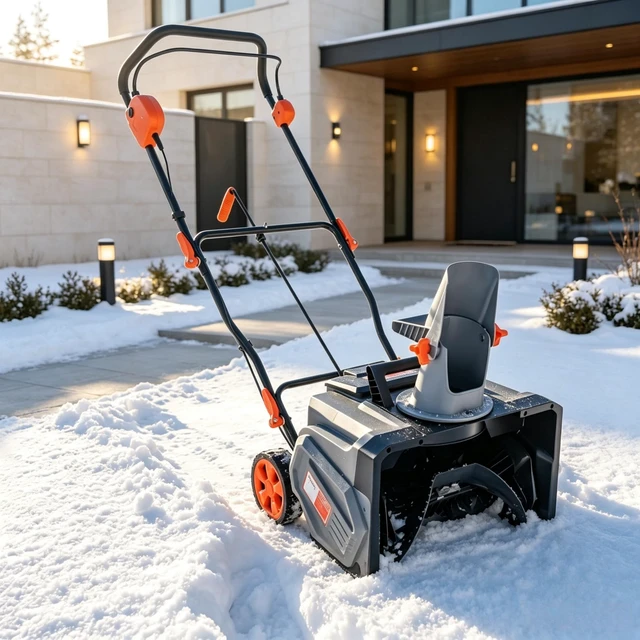 Alt view image 3 of 7 - Brushless Cordless Snow Blower1400 Motor, Auger 12 Inch Clearing Depth Pack 4.0ah Batteries Fast Charger Included