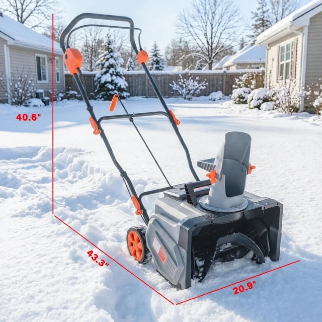 Alt view image 4 of 7 - Brushless Cordless Snow Blower1400 Motor, Auger 12 Inch Clearing Depth Pack 4.0ah Batteries Fast Charger Included