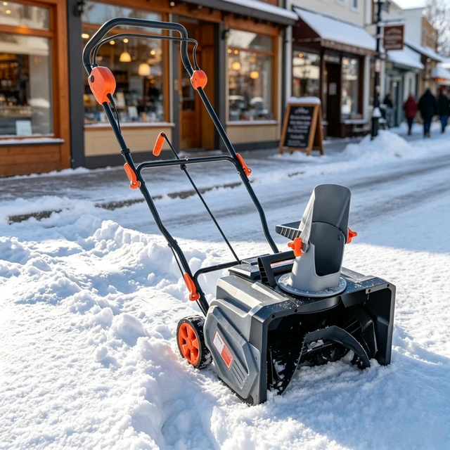 Alt view image 2 of 7 - Brushless Cordless Snow Blower1400 Motor, Auger 12 Inch Clearing Depth Pack 4.0ah Batteries Fast Charger Included