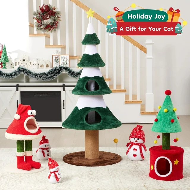 Alt view image 5 of 7 - Cat Tree Tower for Indoor Cats, Cat Tree Small with Sisal Scratching Posts and Bed Functional Furniture for Kittens