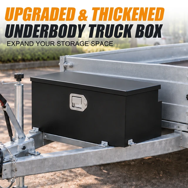 Alt view image 6 of 6 - 49 Inchx18.5 Inch Steel Trailer Tongue Box, Black, Tool Boxes
