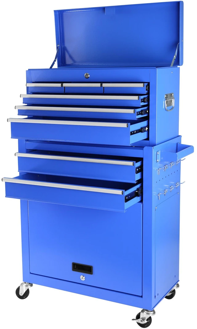 Alt view image 4 of 7 - Rolling Tool Chest with Wheels and 8 Drawers, Detachable Large Tool Cabinet with Lock for Locking Mechanic Cart