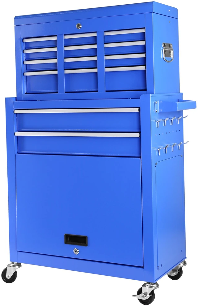 Alt view image 3 of 7 - Rolling Tool Chest with Wheels and 8 Drawers, Detachable Large Tool Cabinet with Lock for Locking Mechanic Cart