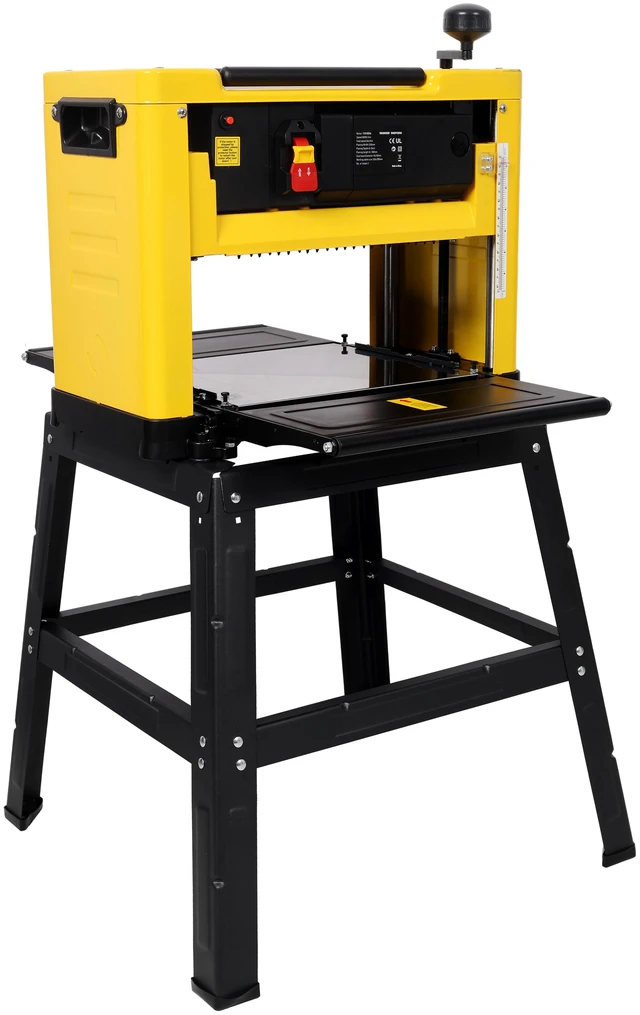Main image of 13 Inch Benchtop Thickness Planer with Stand, High Power Planer Dust Port Rpm Motor for Woodworking Projects, Yellow