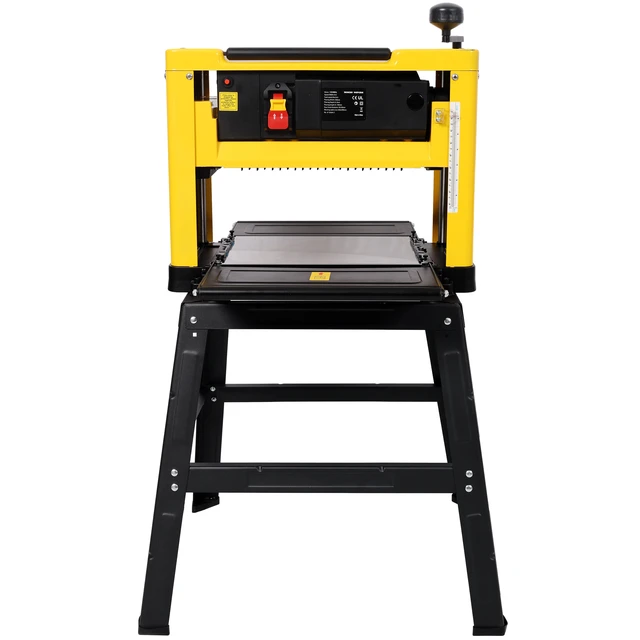 Alt view image 3 of 7 - 13 Inch Benchtop Thickness Planer with Stand, High Power Planer Dust Port Rpm Motor for Woodworking Projects, Yellow