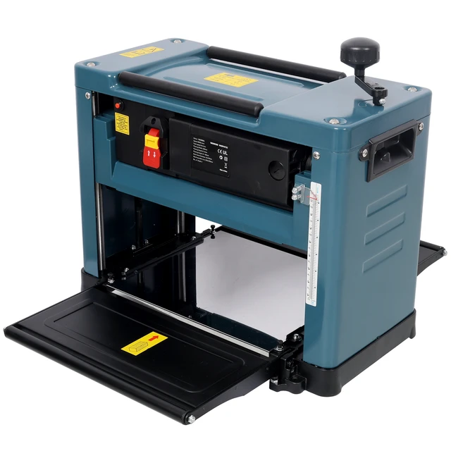 Alt view image 3 of 7 - 13 Inch Benchtop Thickness Planer, High Power Planer Dust Port Rpm Motor for Woodworking Projects Color, Black Blue