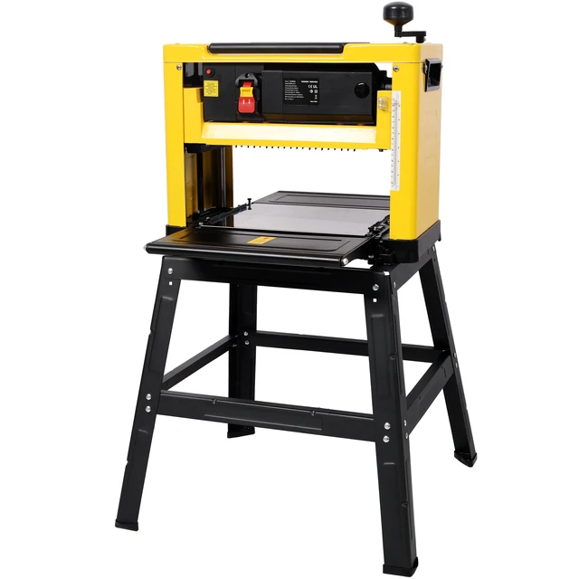 Alt view image 7 of 7 - 13 Inch Benchtop Thickness Planer with Stand, High Power Planer Dust Port Rpm Motor for Woodworking Projects, Yellow