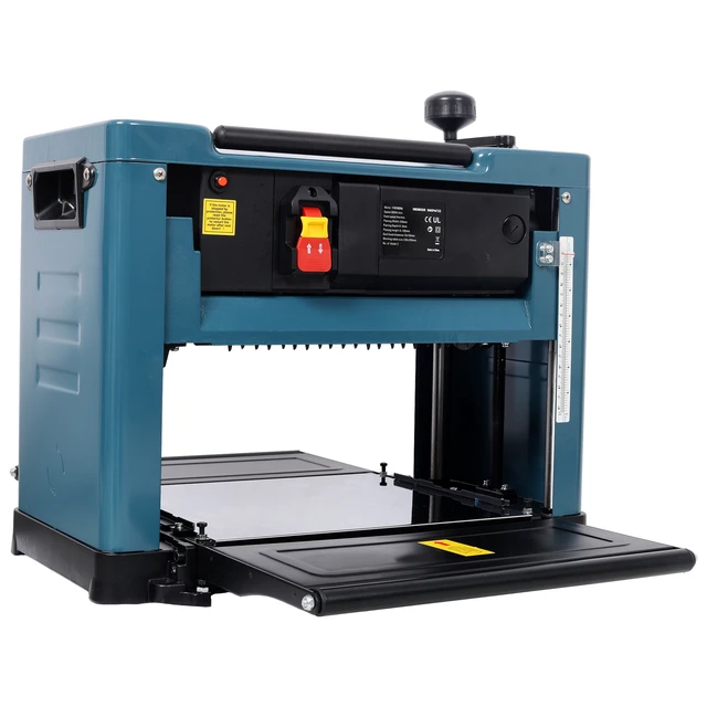 Alt view image 4 of 7 - 13 Inch Benchtop Thickness Planer, High Power Planer Dust Port Rpm Motor for Woodworking Projects Color, Black Blue