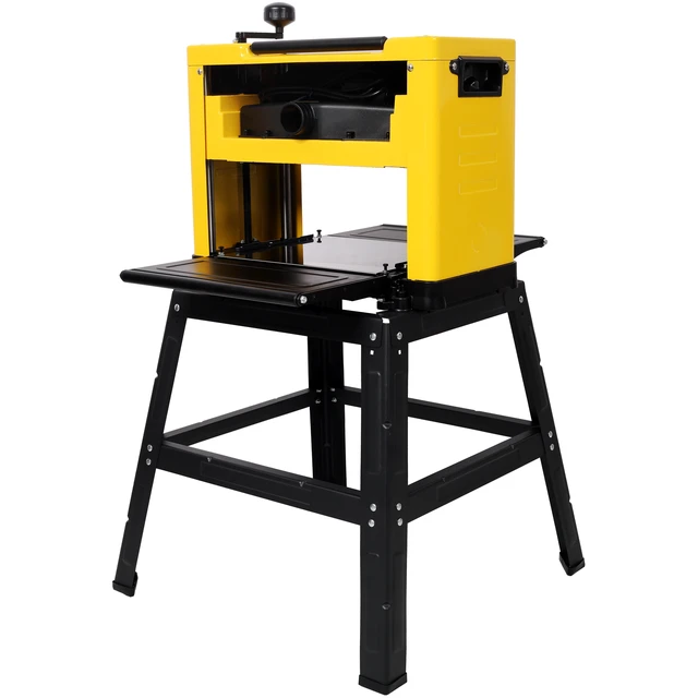 Alt view image 6 of 7 - 13 Inch Benchtop Thickness Planer with Stand, High Power Planer Dust Port Rpm Motor for Woodworking Projects, Yellow