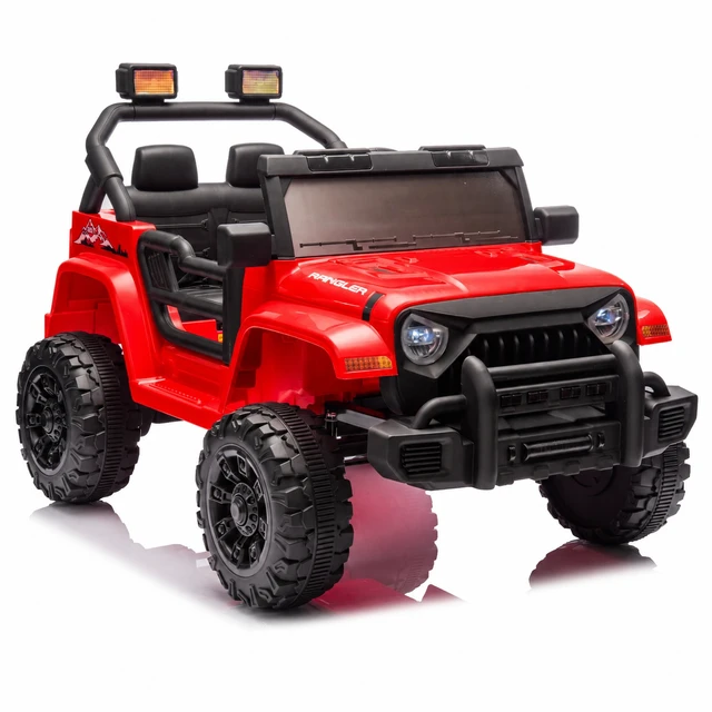 Alt view image 4 of 7 - Kids Ride Electric Car Parents Control, Dual Drive Four Wheel Suspension with Music Bluetooth USB with Headlights