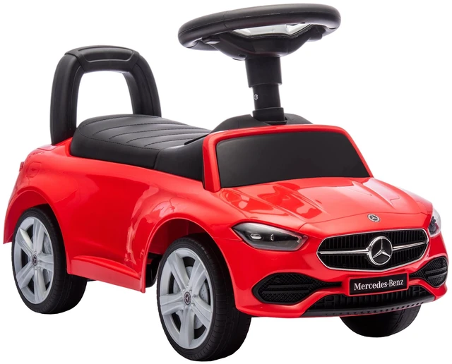 Main image of Mercedes Benz Class Licensed Kids Ride Car, Foot To-Floor Toy with Anti Tip Design Horn and Start Sound Under Seat
