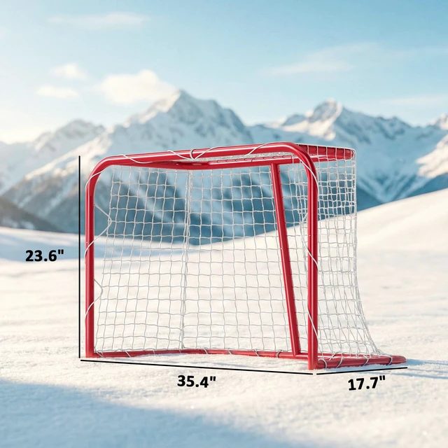 Alt view image 7 of 7 - 3 Mini Hockey Goal, Easy Setup Hockey Net with Metal Frame Lightweight and Portable Indoor and Outdoor Training