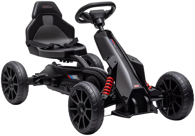 Main image of Kids Pedal Kart, Outdoor Ride Toy with Adjustable Seat Swing Axle Handbrake Non-Slip Wheels for Boys and Girls Aged 3