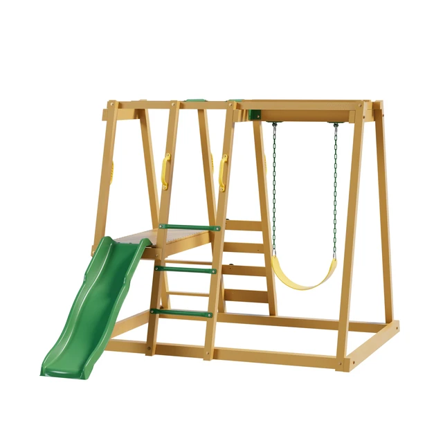 Alt view image 2 of 4 - Epic Rock Playset, Natural Wood, Wood, Outdoor Sports