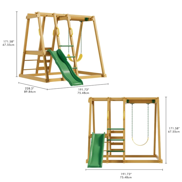 Alt view image 4 of 4 - Epic Rock Playset, Natural Wood, Wood, Outdoor Sports
