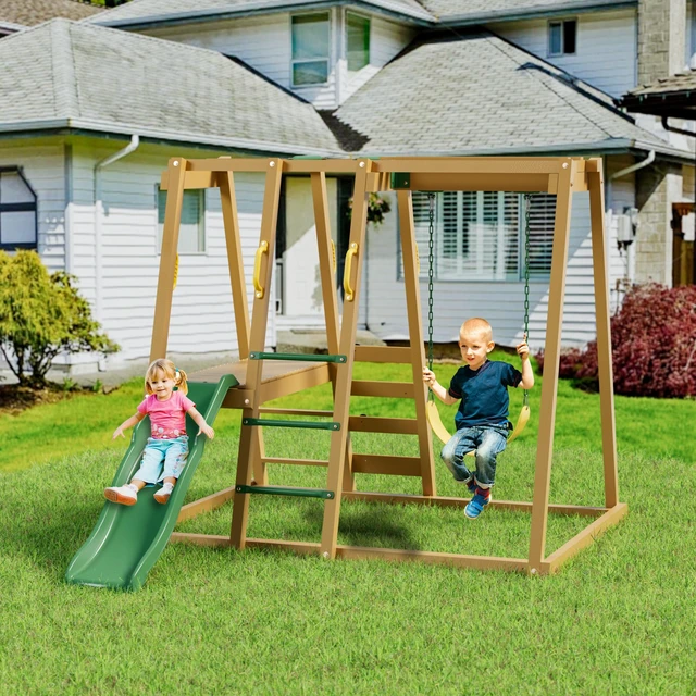 Main image of Epic Rock Playset, Natural Wood, Wood, Outdoor Sports