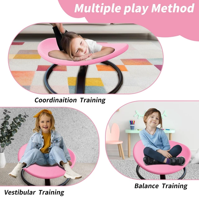 Alt view image 3 of 7 - Sensory Spinning Chair for Autistic Kids, Swivel Chair Sensory Toys Gifts for Toddlers with Sit and Spin Toys Training