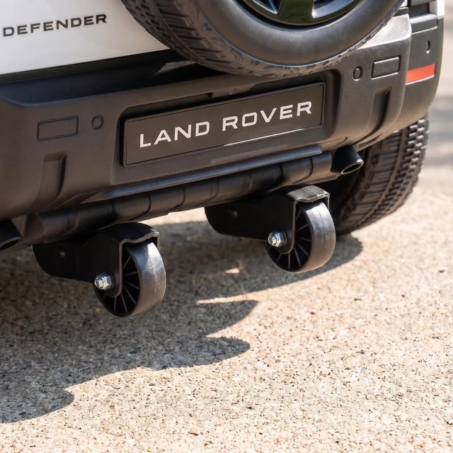 Alt view image 2 of 7 - Ride Car, Licensed Land Rover Defender Kids Electric Car with Remote Control 4 Wheel Suspension Slow Start Speeds